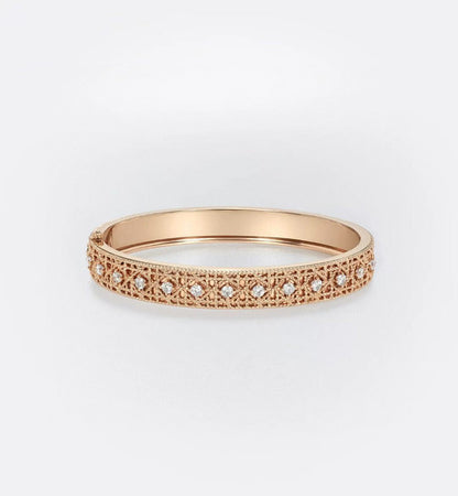 [?Select]2026 WOVEN-PATTERN BRACELET SET WITH FULL DIAMOND INLAY THREE-COLORS