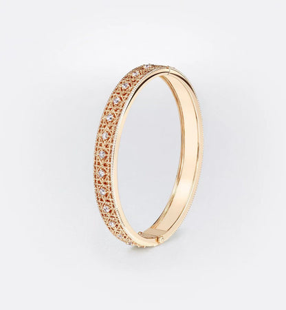 [?Select]2026 WOVEN-PATTERN BRACELET SET WITH FULL DIAMOND INLAY THREE-COLORS