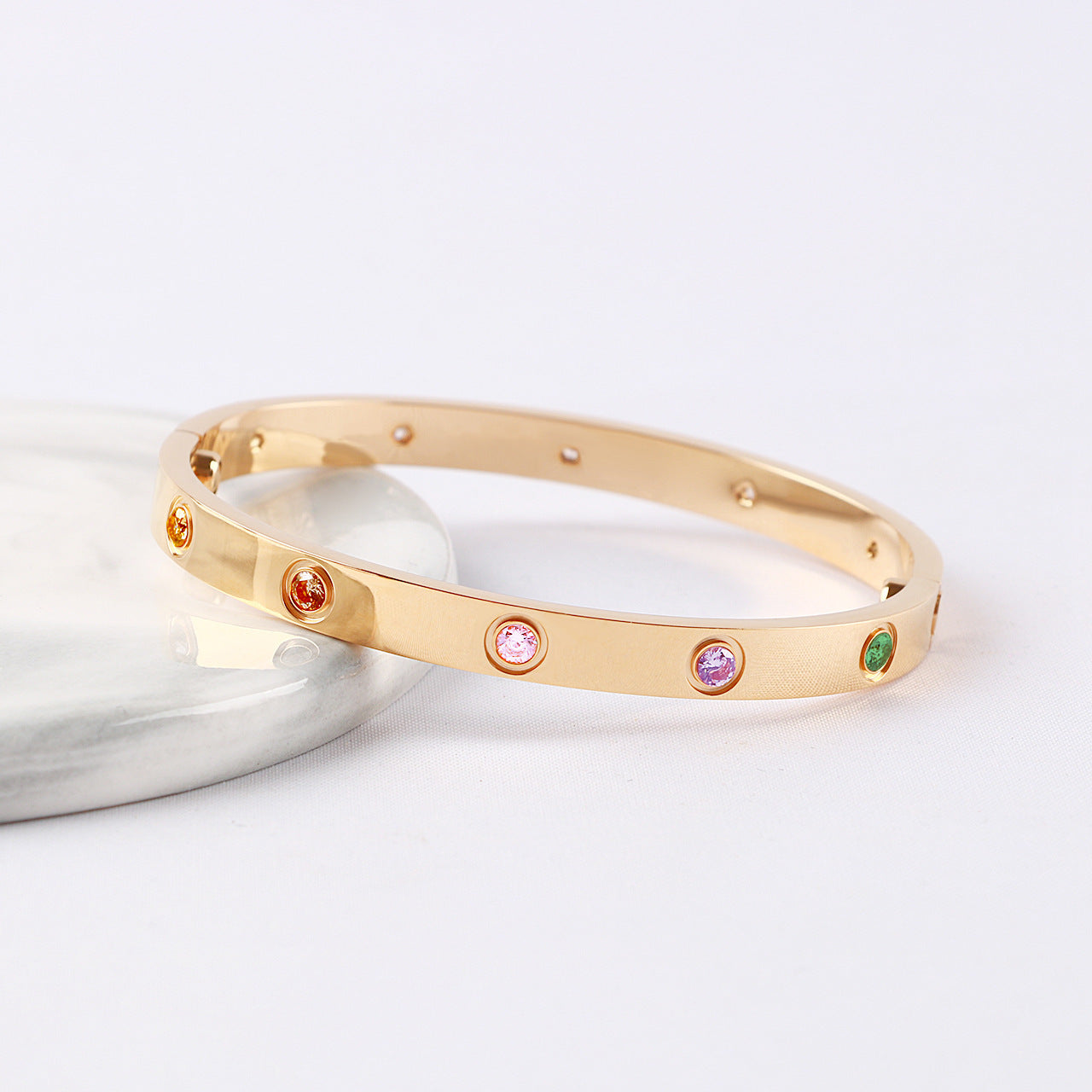 [Select]2026 NEW 6.1MM COLORED GEMSTONE BRACELET