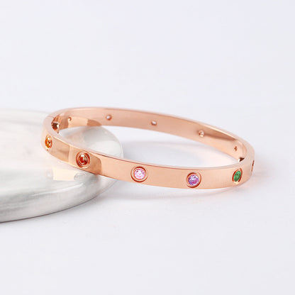 [Select]2026 NEW 6.1MM COLORED GEMSTONE BRACELET
