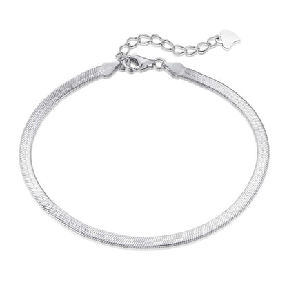 [select Jewelry]Flat Snake Bone Chain Blade Necklace