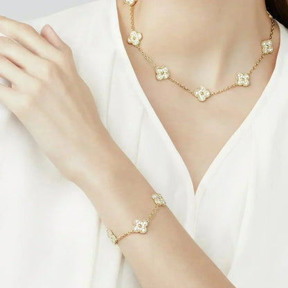 [Select] CLOVER 5 MOTIF FULL DIAMOND BRACELET COLLECTION
