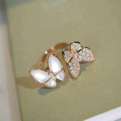 [Select]TWIN BUTTERFLY DIAMOND MOP RING