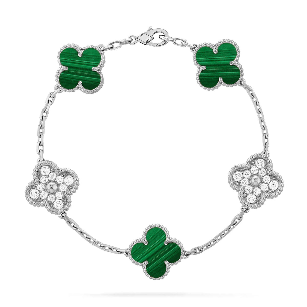 [Select] CLOVER 5 MOTIF MALACHITE BRACELET COLLECTION