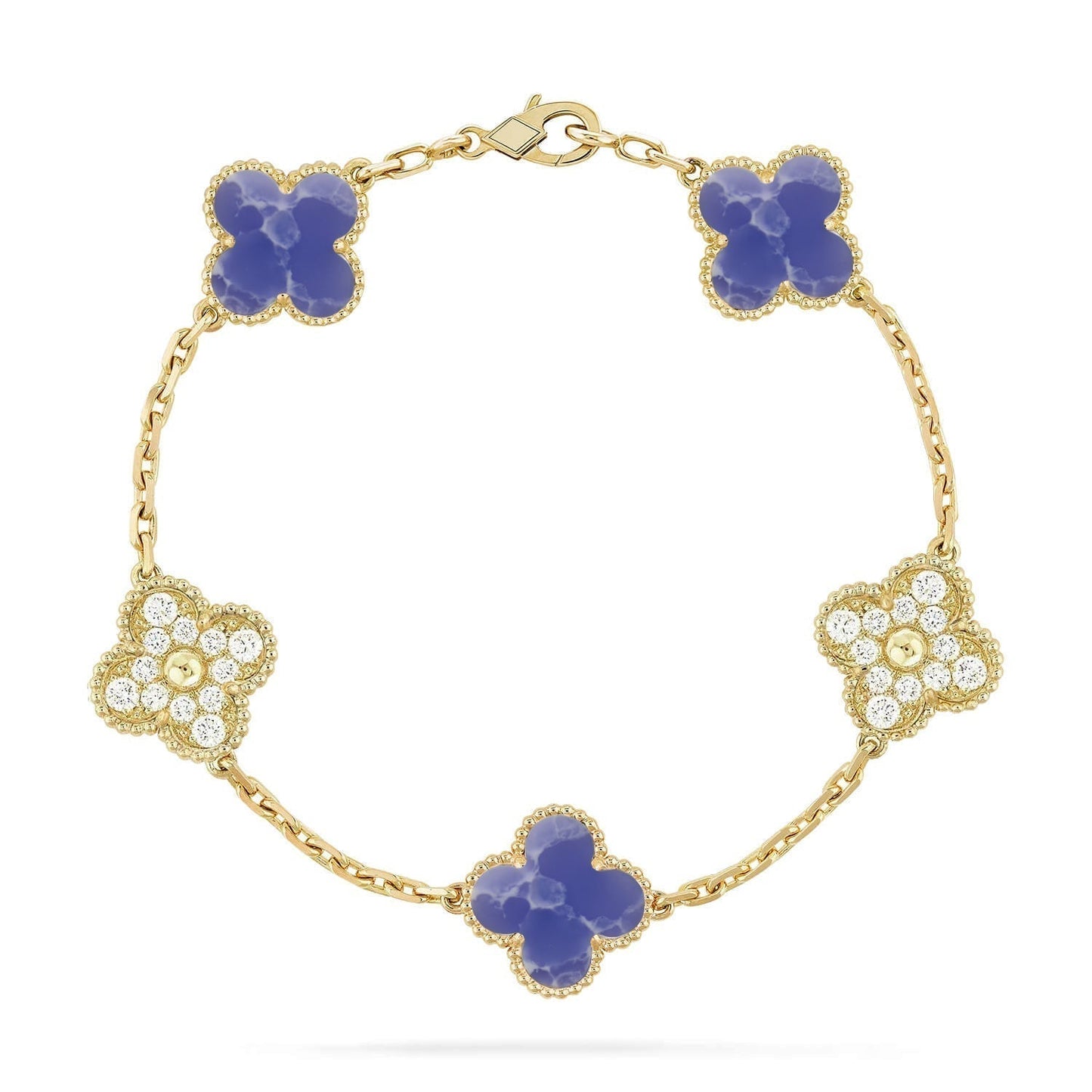 [Select]CLOVER 5 MOTIF BLUE VEINS BRACELET COLLECTION