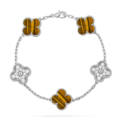 [Select] CLOVER 5 MOTIFS TIGER EYE BRACELET COLLECTION