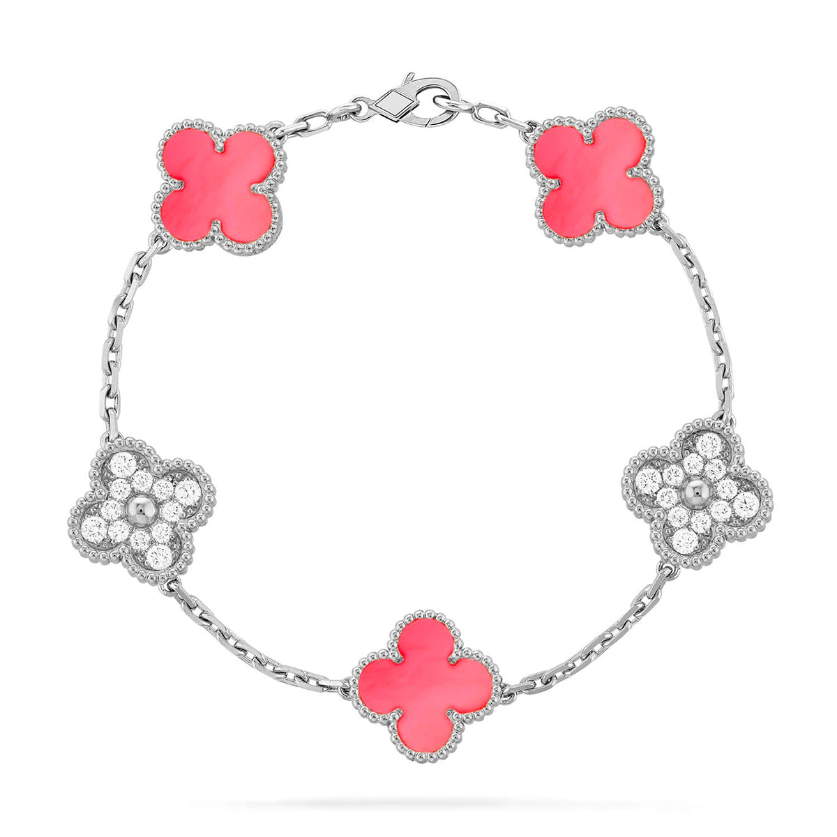 [Select] CLOVER 5 MOTIFS  PINK MOP BRACELET COLLECTION