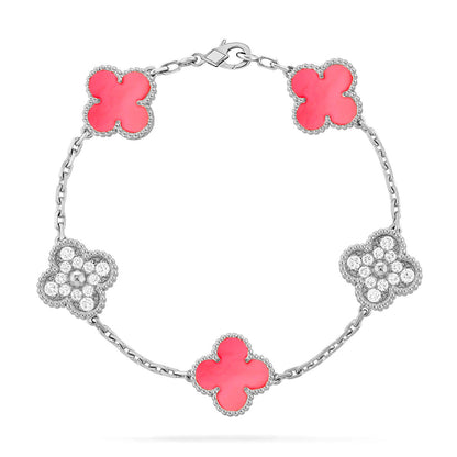 [Select] CLOVER 5 MOTIFS  PINK MOP BRACELET COLLECTION