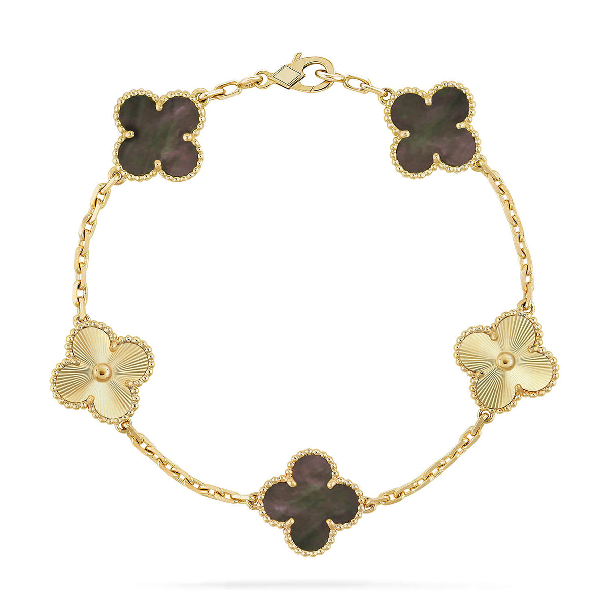 [Select] CLOVER 5 MOTIF GRAY MOP BRACELET COLLECTION