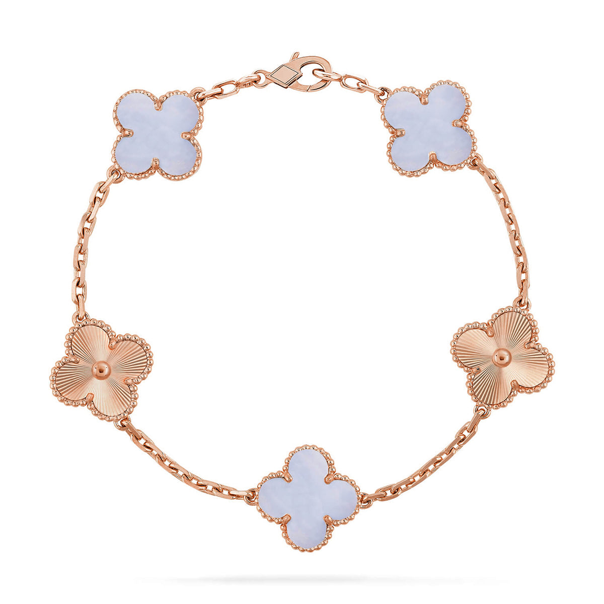[Select] CLOVER 5 MOTIF PURPLE CHALCEDONY BRACELET COLLECTION