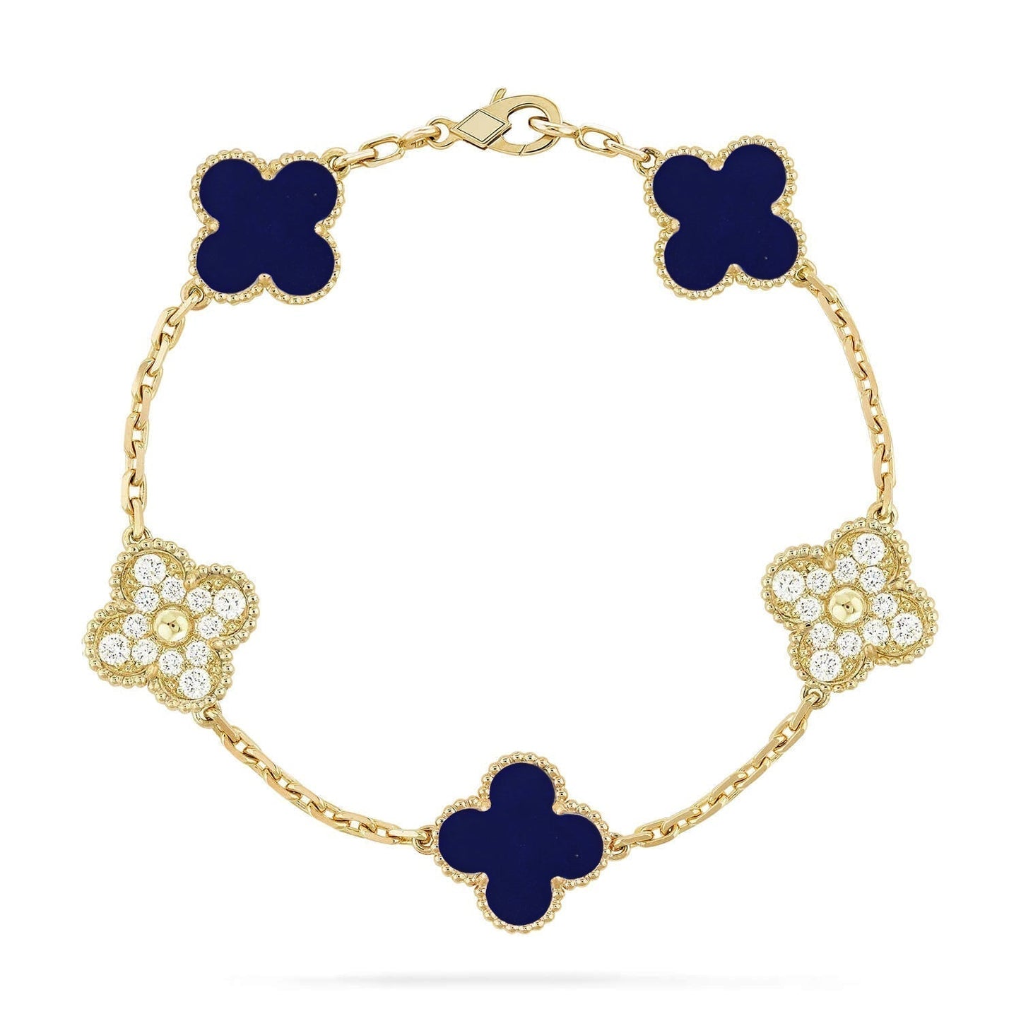 [Select]CLOVER 5 MOTIF LAPIS LAZULI BRACELET COLLECTION