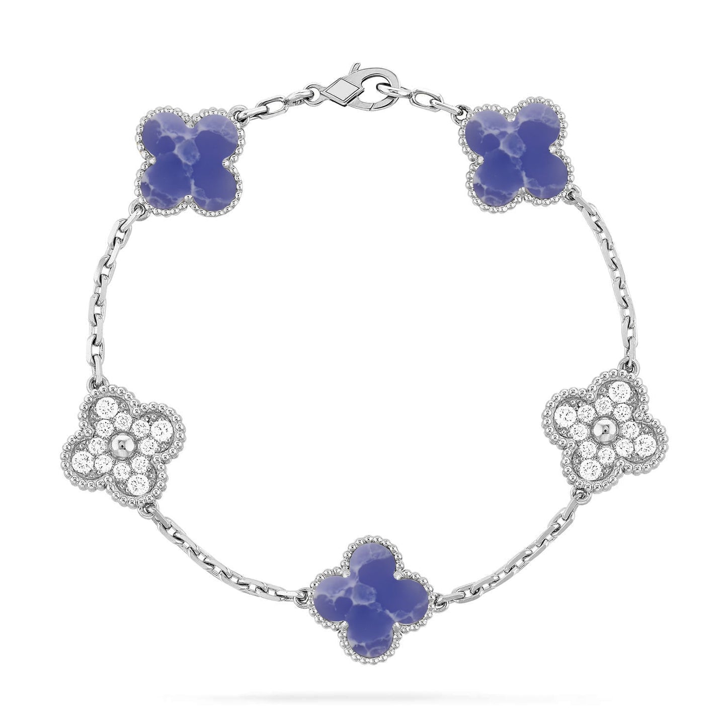 [Select]CLOVER 5 MOTIF BLUE VEINS BRACELET COLLECTION