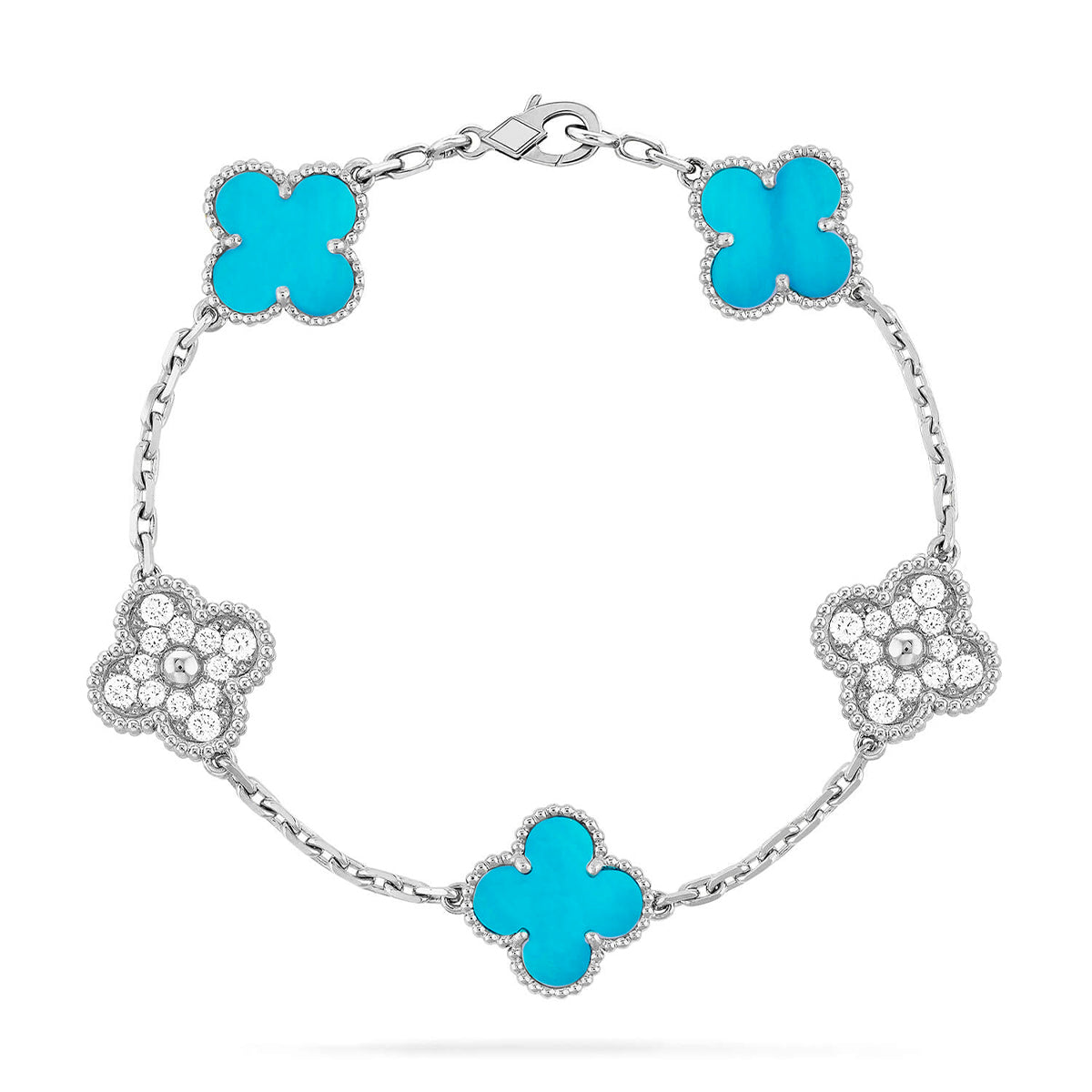 [Select] CLOVER 5 MOTIF TURQUOISE BRACELET COLLECTION