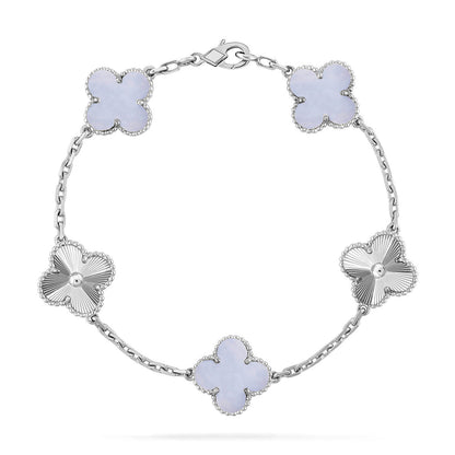 [Select] CLOVER 5 MOTIF PURPLE CHALCEDONY BRACELET COLLECTION