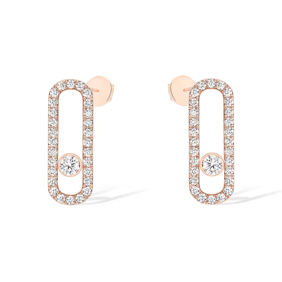 [Select]MOVE UNO STUD DIAMOND PAVED EARRINGS