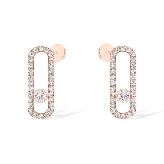 [Select]MOVE UNO STUD DIAMOND PAVED EARRINGS