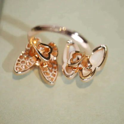 [Select]TWIN BUTTERFLY DIAMOND MOP RING