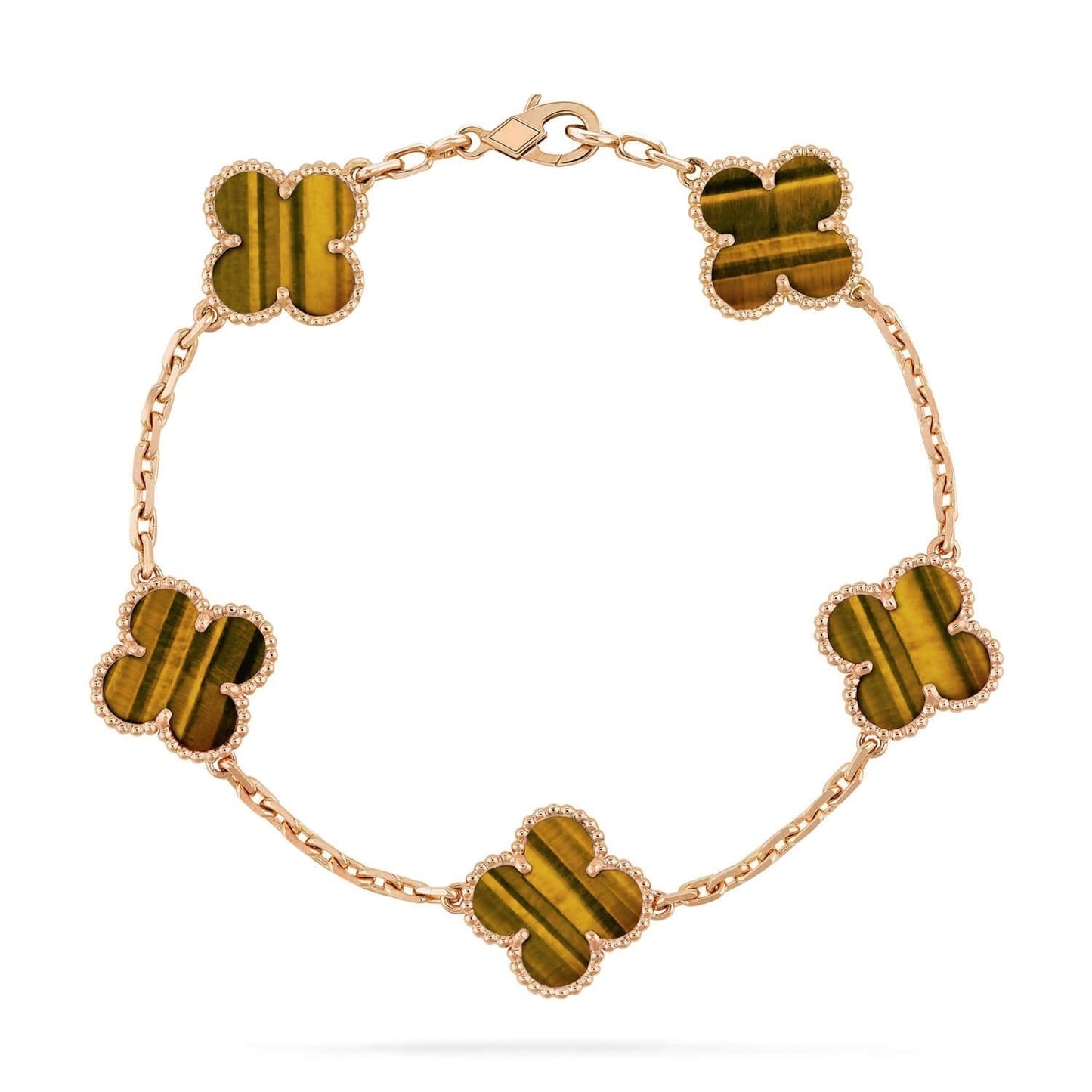 [Select] CLOVER 5 MOTIFS TIGER EYE BRACELET COLLECTION