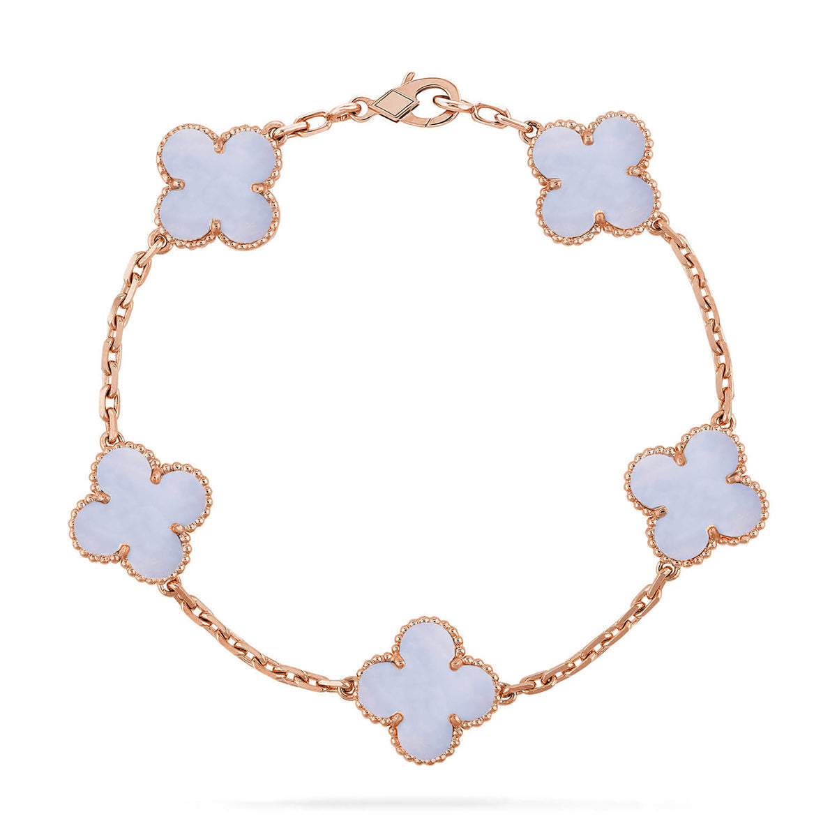 [Select] CLOVER 5 MOTIF PURPLE CHALCEDONY BRACELET COLLECTION