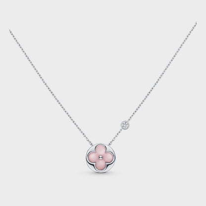 [Select]SUN MOTIF PINK MOP SILVER BRACELET