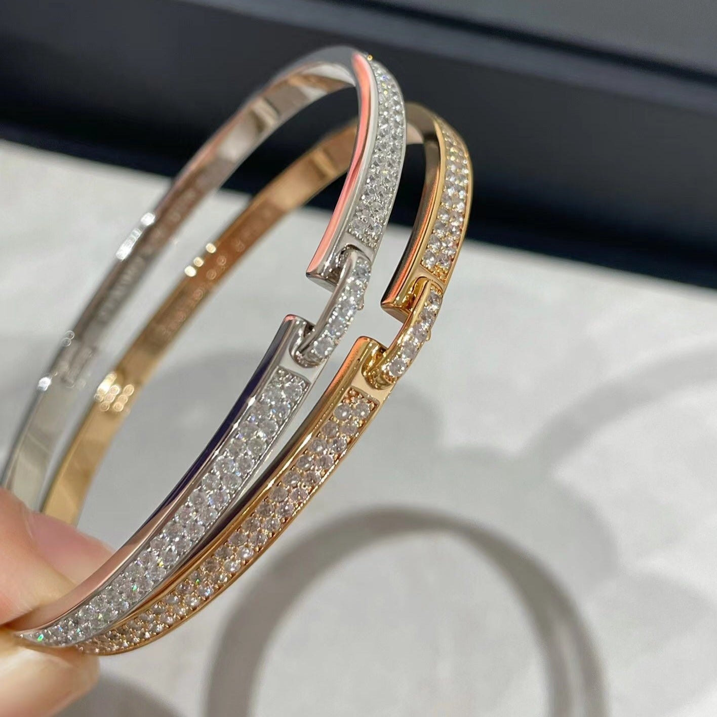 [Select]LIENS VIDENCE DIAMOND PAVED BRACELET