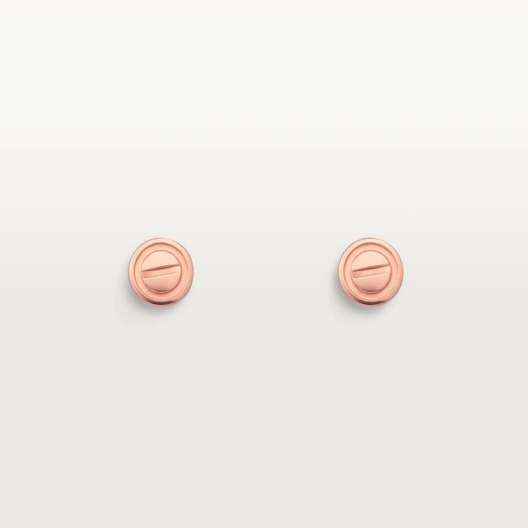 [Select]LOVE EARRINGS PINK GOLD 10MM