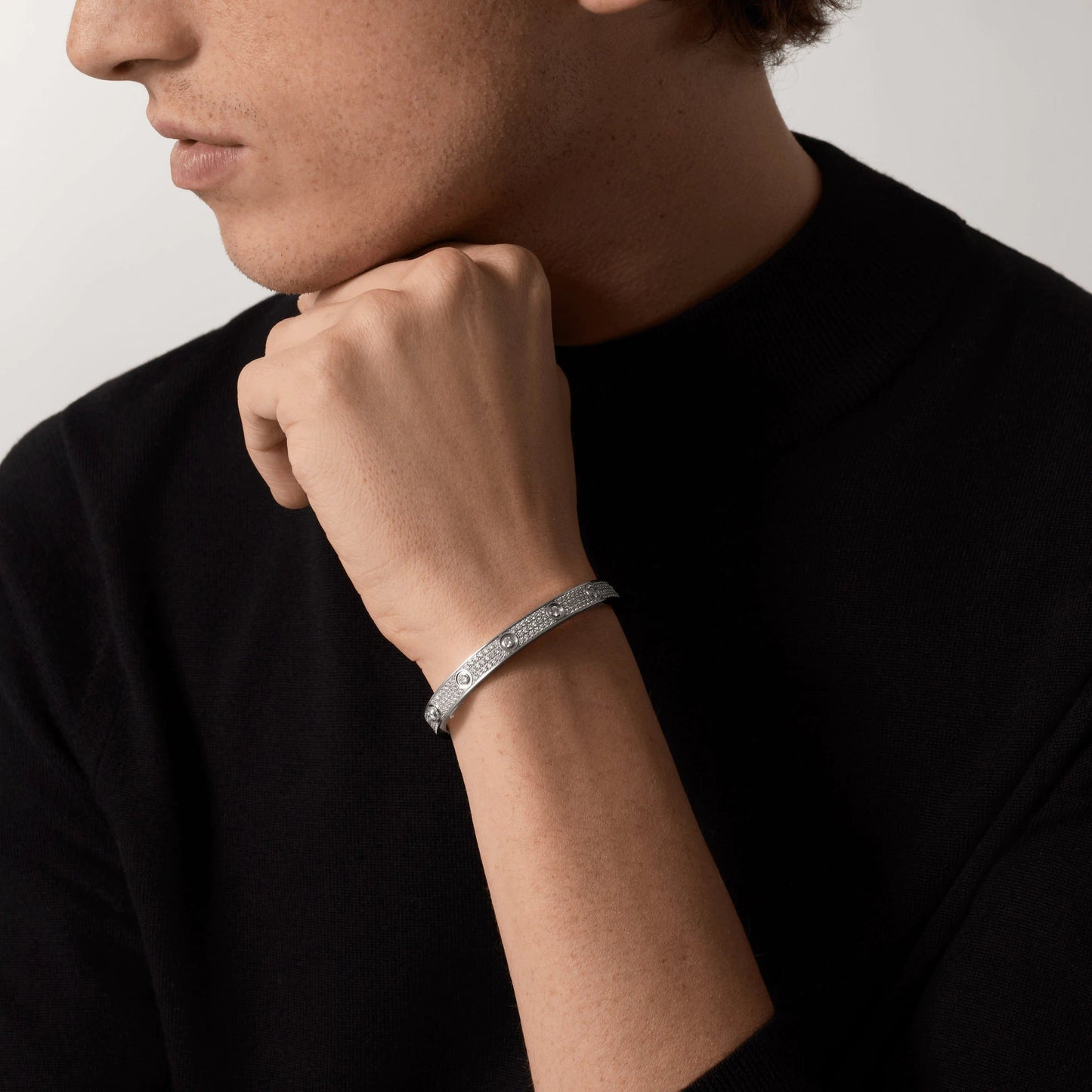 [Select]LOVE BRACELET 6.1MM DIAMOND-PAVED 10 BIG DIAMONDS