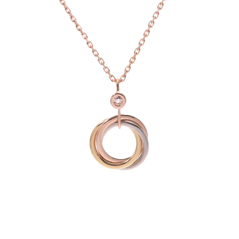 [Select]TRINITY SILVER GOLD PINK GOLD NECKLACE