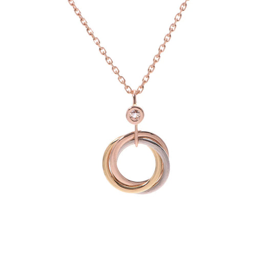 [Select]TRINITY SILVER GOLD PINK GOLD NECKLACE