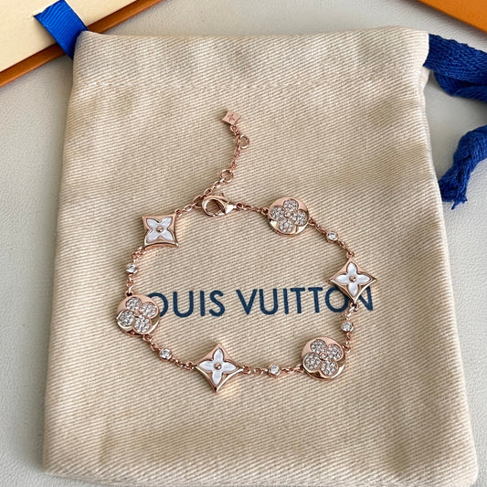 [Select]SIX FLOWERS PINK GOLD DIAMOND BRACELET