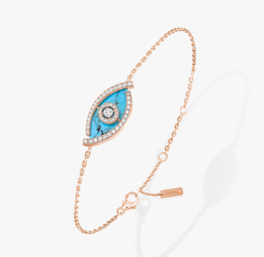 [Select]M LUCKY EYE TURQUOISE Select GOLD BRACELET