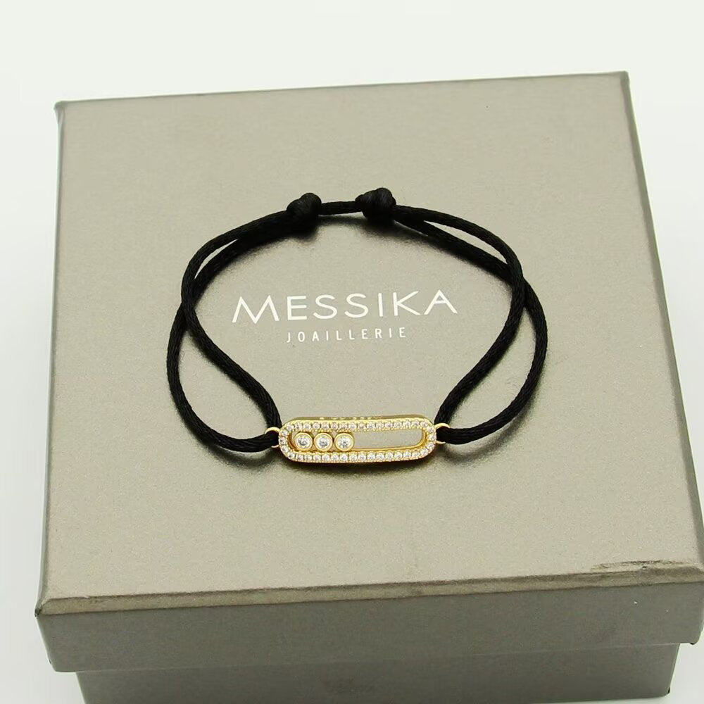 [Select]Messika Care(s) pink cord pavé bracelet