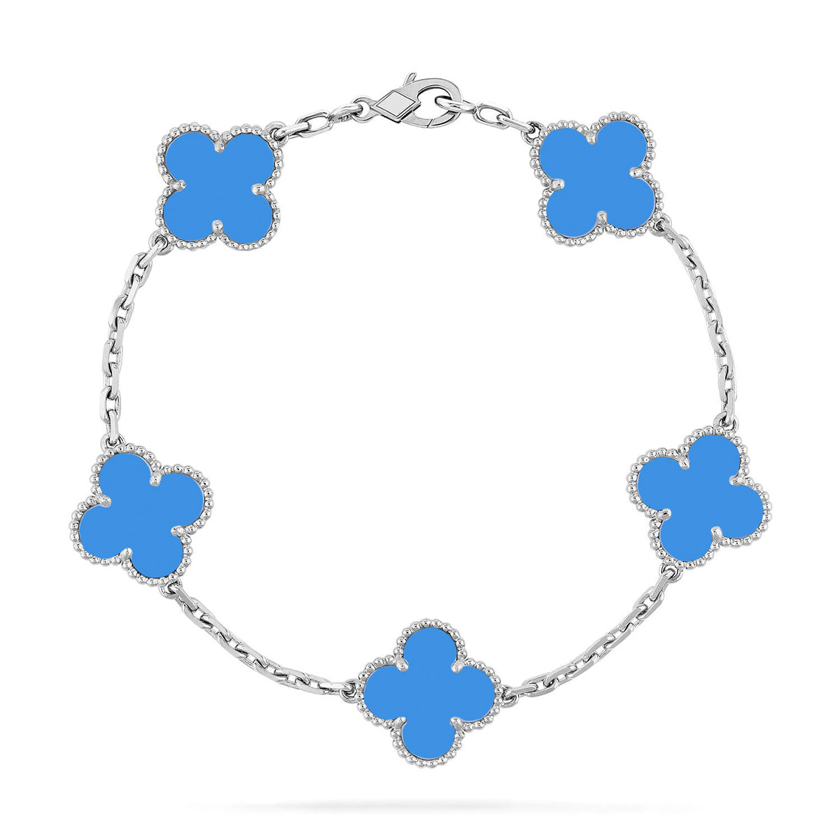 [Select] CLOVER 5 MOTIF BLUE AGATE BRACELET COLLECTION