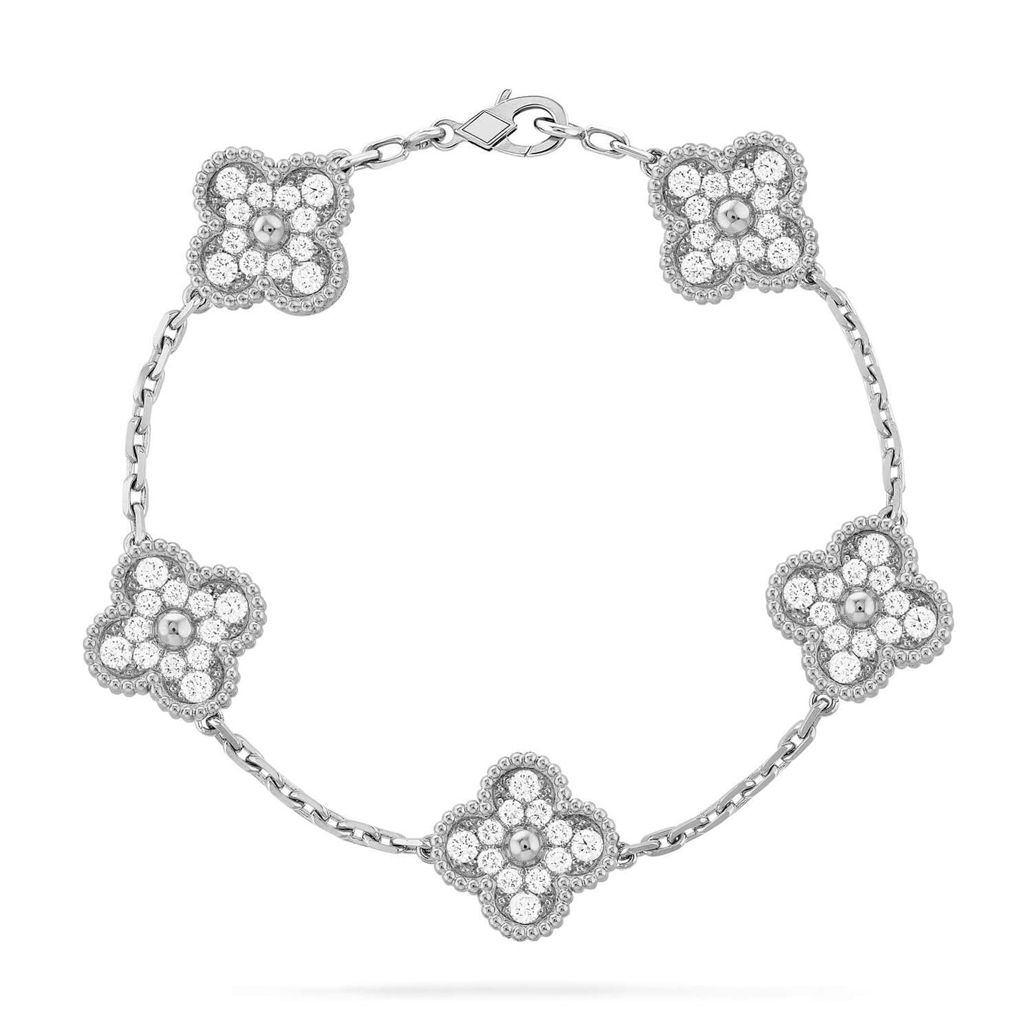 [Select] CLOVER 5 MOTIF FULL DIAMOND BRACELET COLLECTION