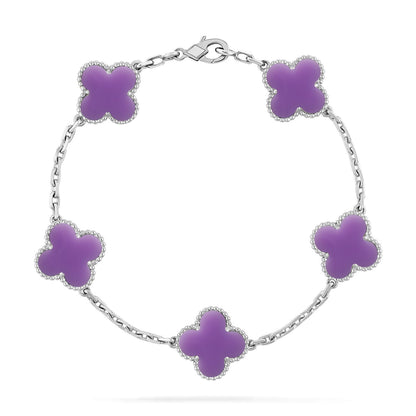 [Select]CLOVER 5 MOTIF LIGHT PURPLE BRACELET COLLECTION