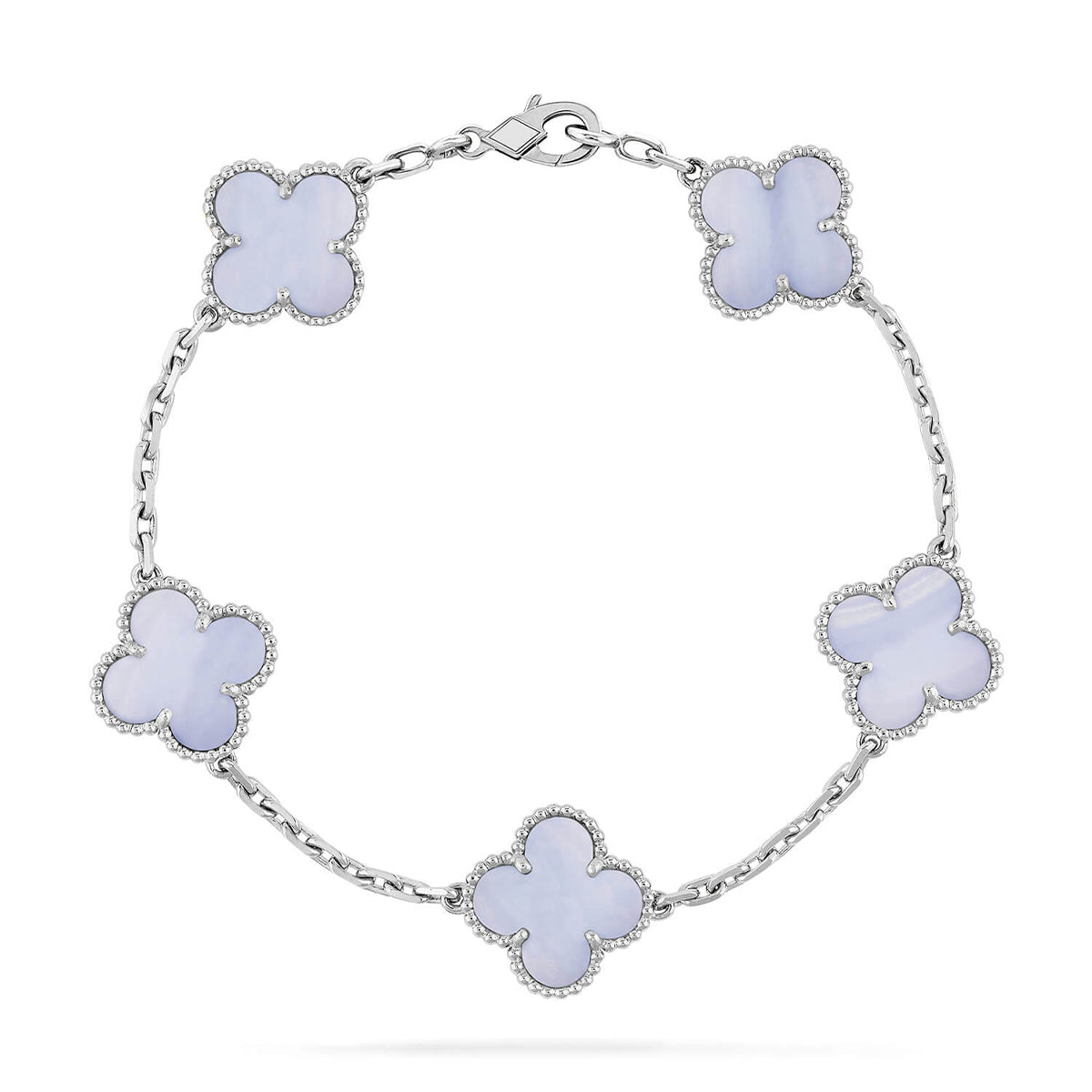 [Select] CLOVER 5 MOTIF PURPLE CHALCEDONY BRACELET COLLECTION