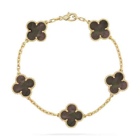 [Select] CLOVER 5 MOTIF GRAY MOP BRACELET COLLECTION