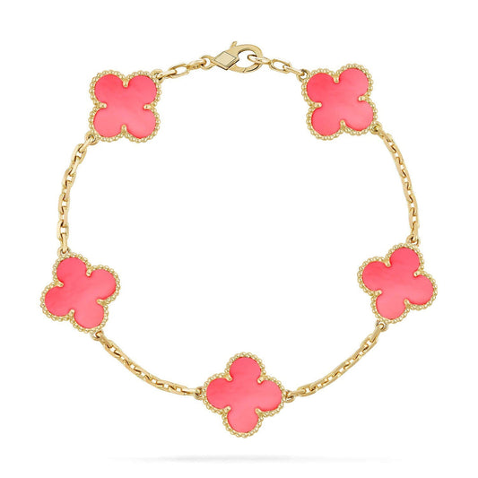 [Select] CLOVER 5 MOTIFS  PINK MOP BRACELET COLLECTION