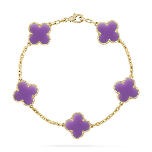 [Select]CLOVER 5 MOTIF LIGHT PURPLE BRACELET COLLECTION