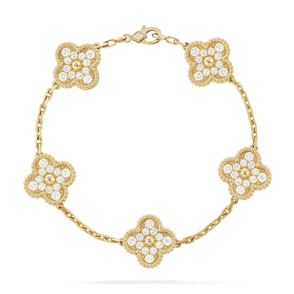 [Select] CLOVER 5 MOTIF FULL DIAMOND BRACELET COLLECTION