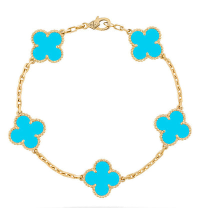 [Select] CLOVER 5 MOTIF TURQUOISE BRACELET COLLECTION