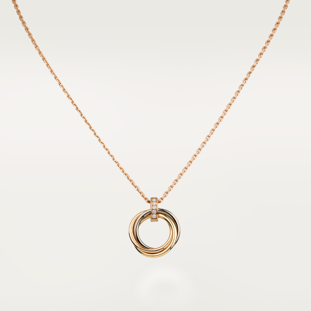 [Select]TRINITY NECKLACE GOLD  DIAMONDS