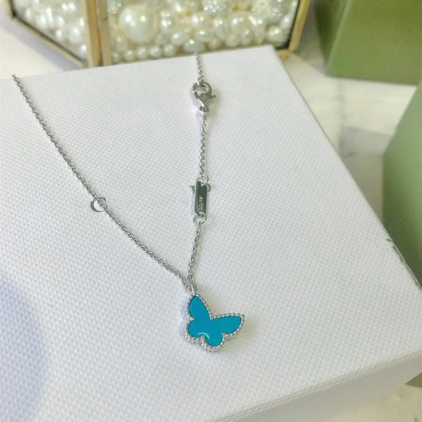 [Select]BUTTERFLY TURQUOISE BUTTERFLY BRACELET SILVER