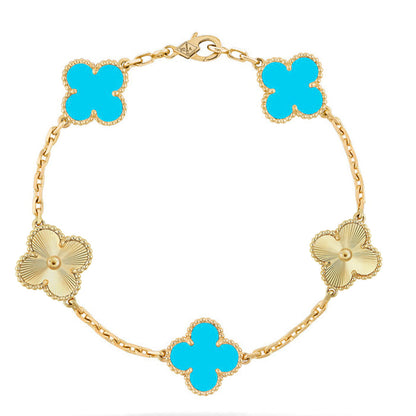 [Select] CLOVER 5 MOTIF TURQUOISE BRACELET COLLECTION