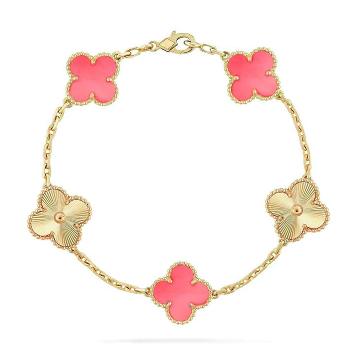 [Select] CLOVER 5 MOTIFS  PINK MOP BRACELET COLLECTION
