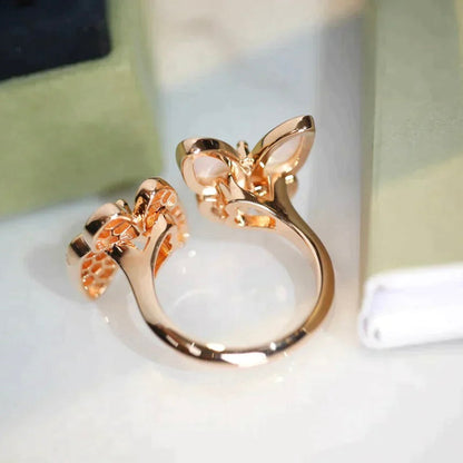 [Select]TWIN BUTTERFLY DIAMOND MOP RING