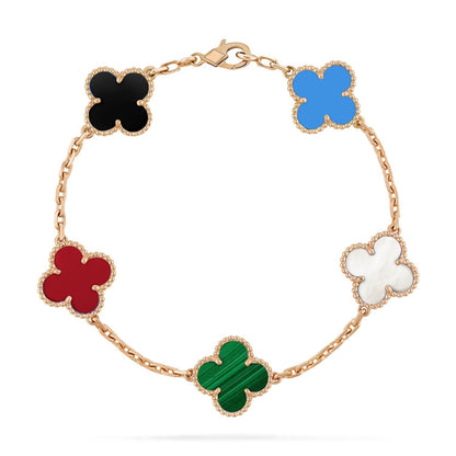 [Select]CLOVER 5 MOTIFS MULTICOLOR BRACELET