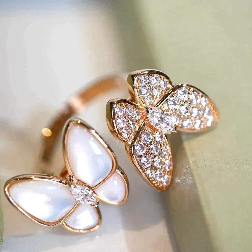 [Select]TWIN BUTTERFLY DIAMOND MOP RING