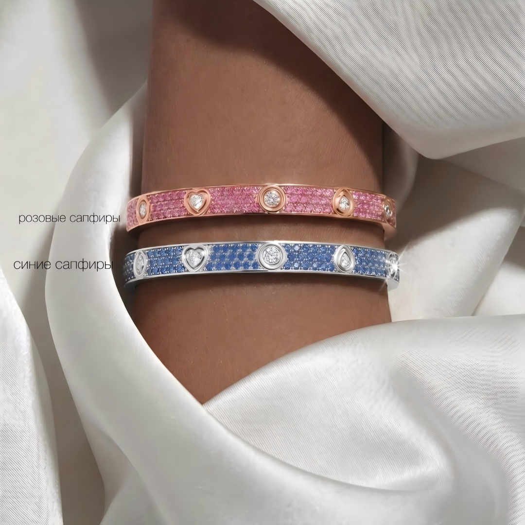 [Select]2026 PAVE GEMSTONE LOVE BRACELET 6.1MM 10 DIAMONDS