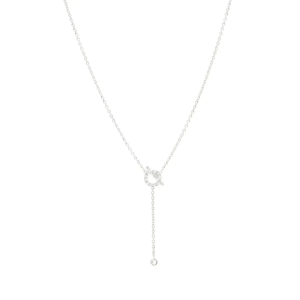[Select]FINESSE SILVER DIAMOND NECKLACE